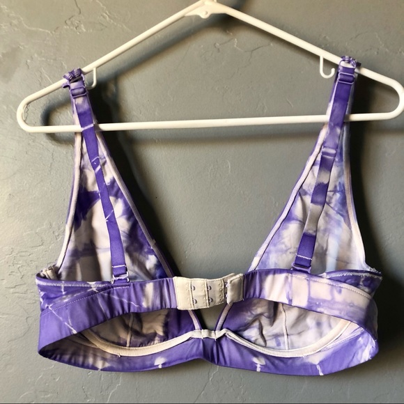KIT UNDERGARMENTS Purple Tie-Dye Triangle Underwire Bra - Picture 2 of 11